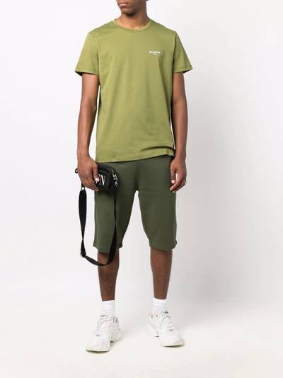 Balmain flocked logo T-shirt outlook