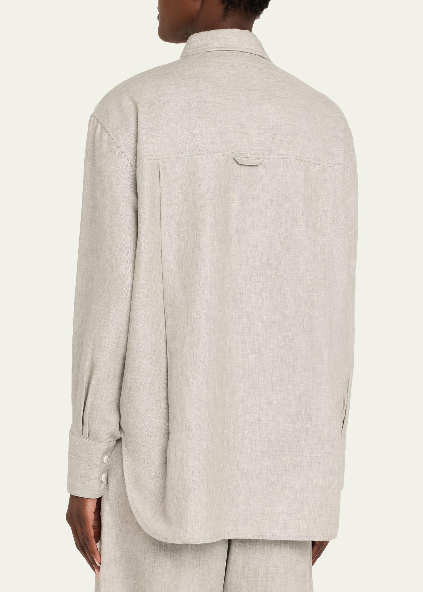 Chambray A-Line Tunic Shirt - 3
