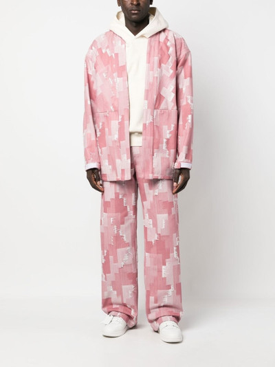 Marcelo Burlon County Of Milan kimono-inspired denim jacket outlook