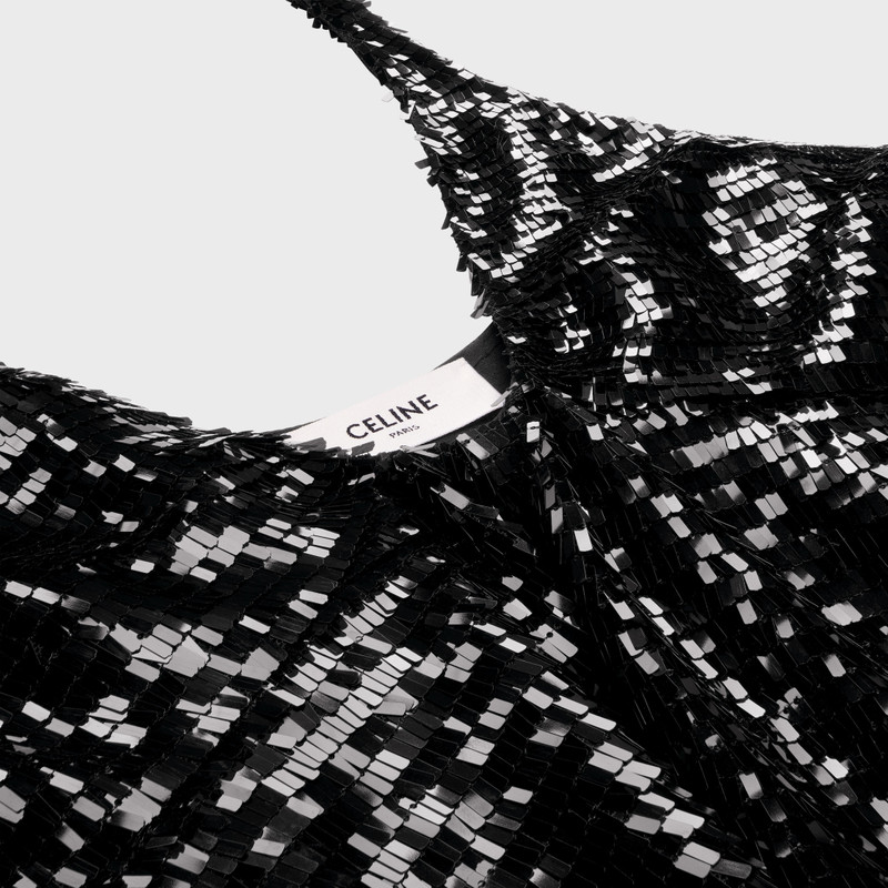 embroidered gathered tank top in tulle 3