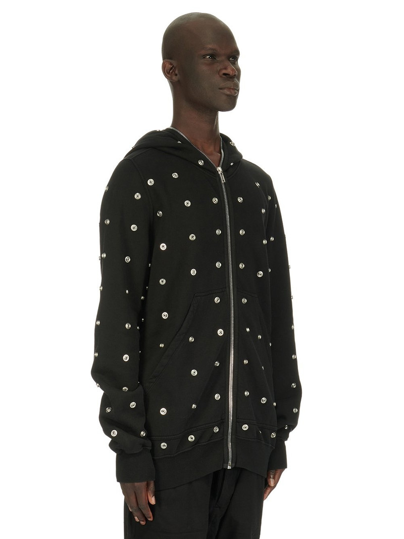 Black Press-Stud Hoodie 2