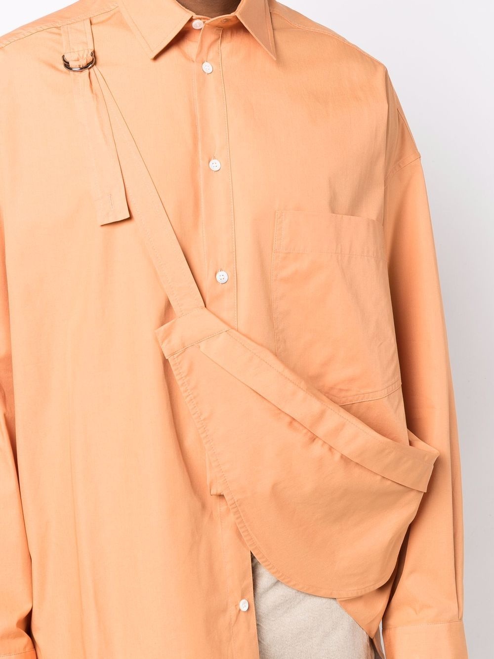 layered-detail shirt - 5