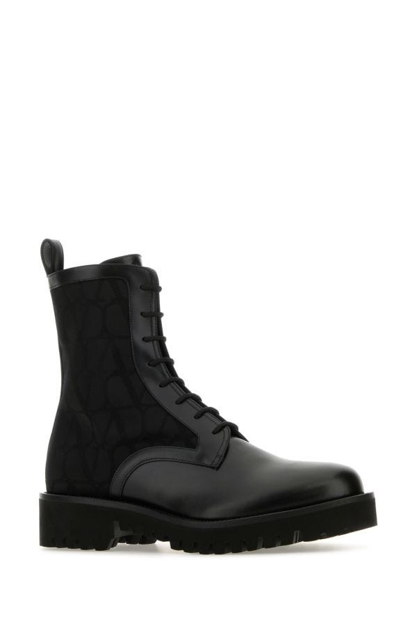 Black Toile Iconographe and leather ankle boots - 2