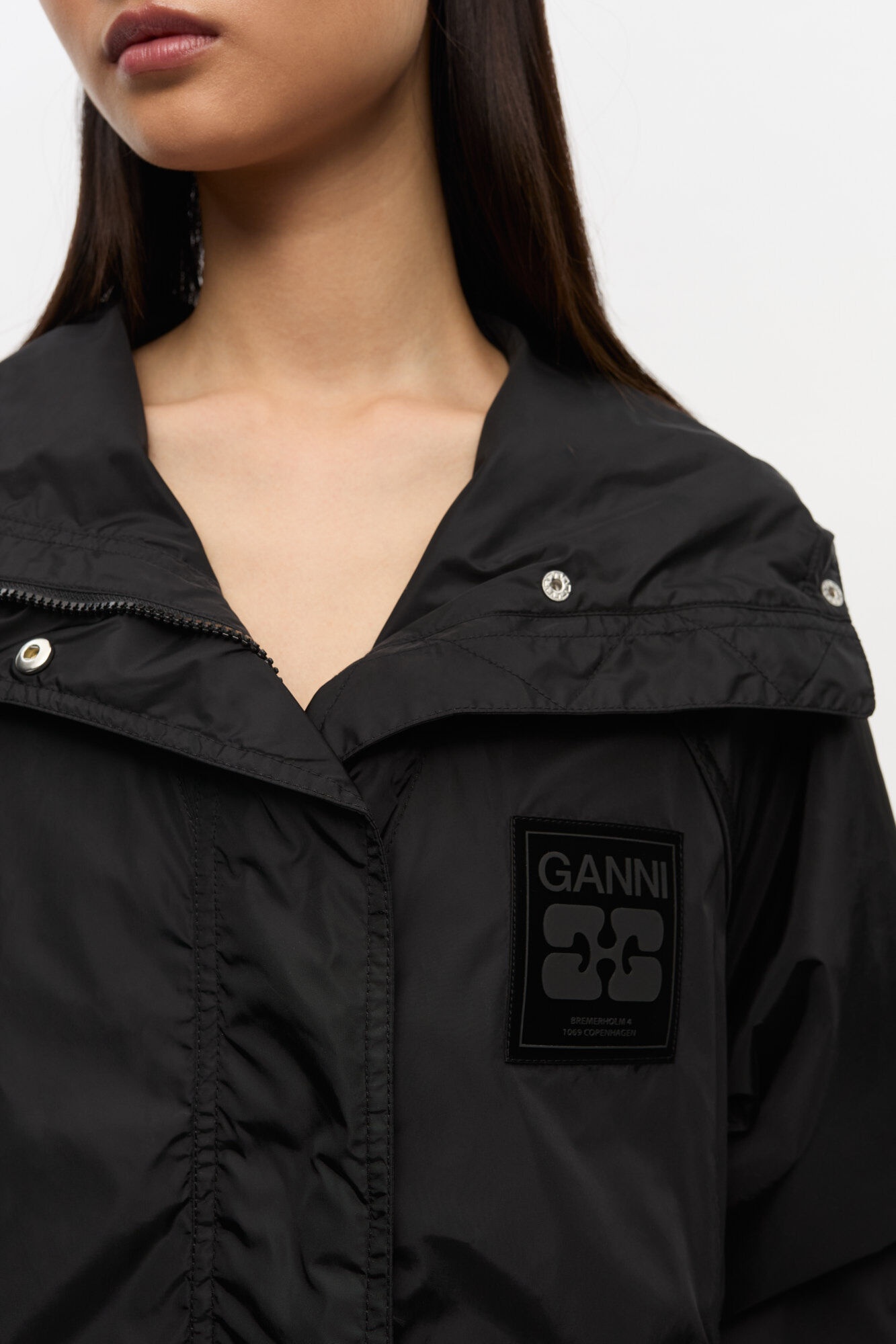 BLACK NYLON JACKET - 5