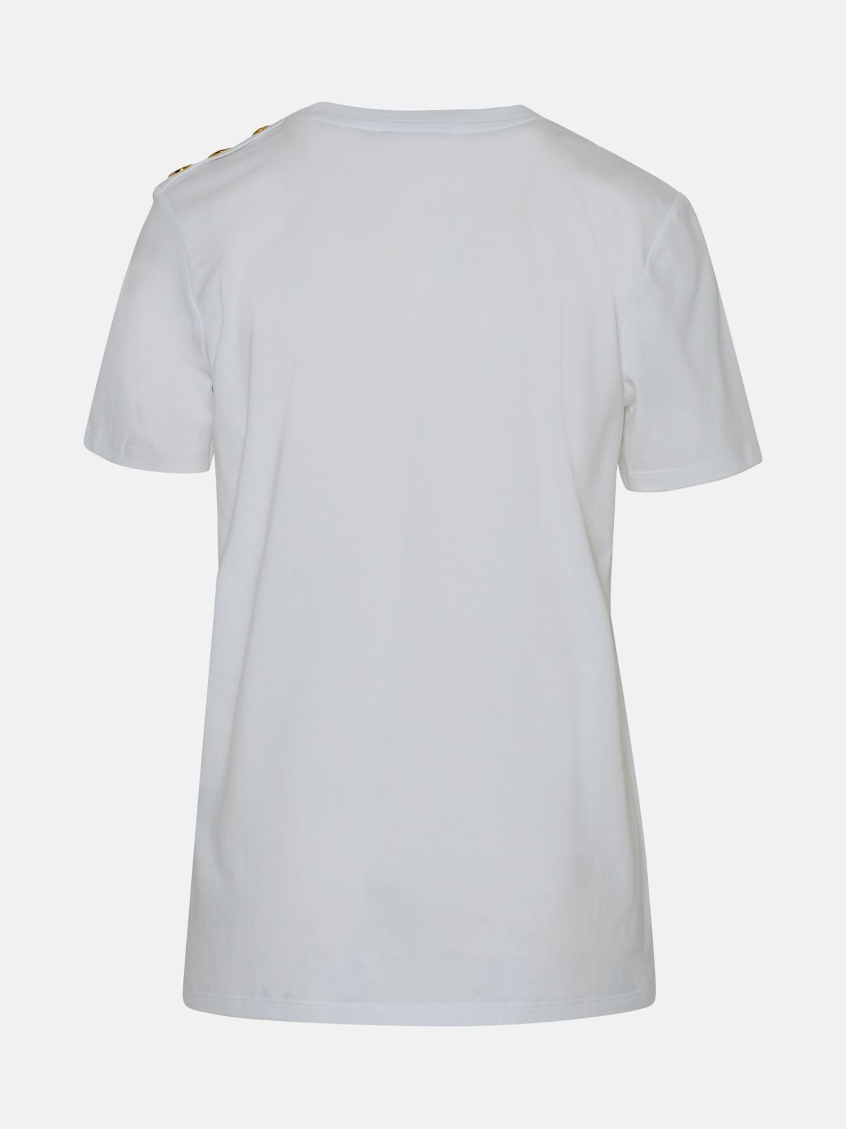WHITE COTTON T-SHIRT - 3