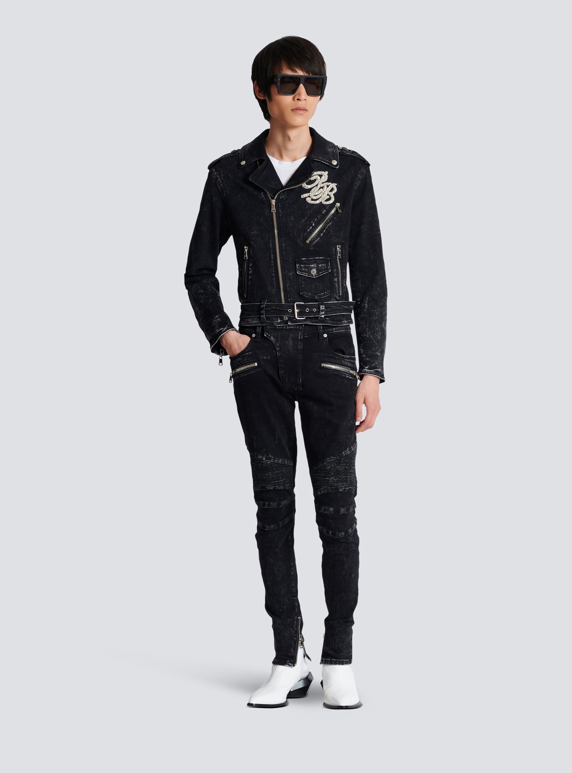 Denim biker jacket - 2