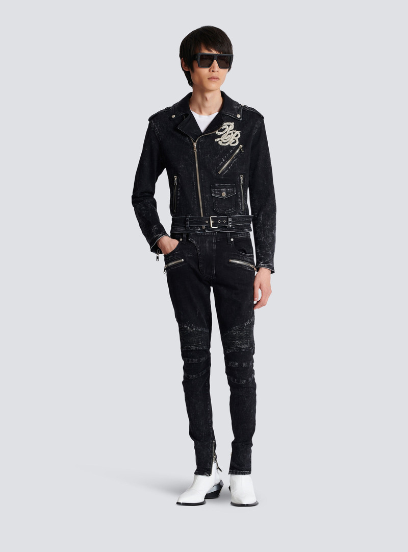 Balmain Denim biker jacket outlook