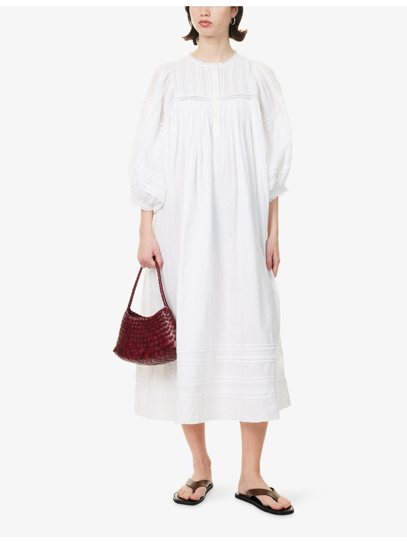 SKALL Florentine Embroidered Cotton Midi Dress outlook