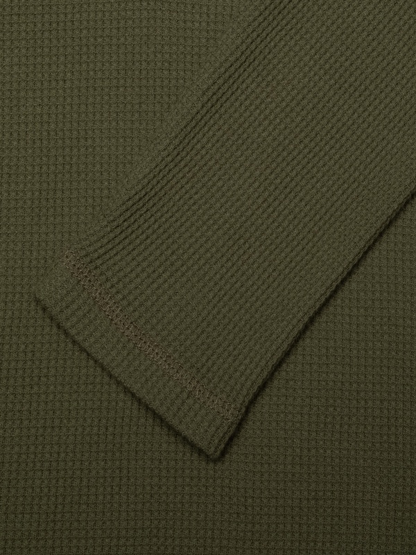 Mira Henley Waffle Olive - 5