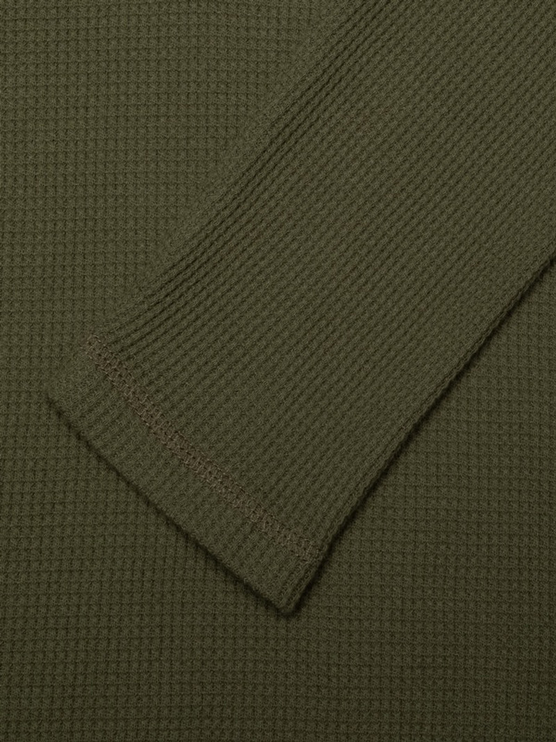 Mira Henley Waffle Olive 5
