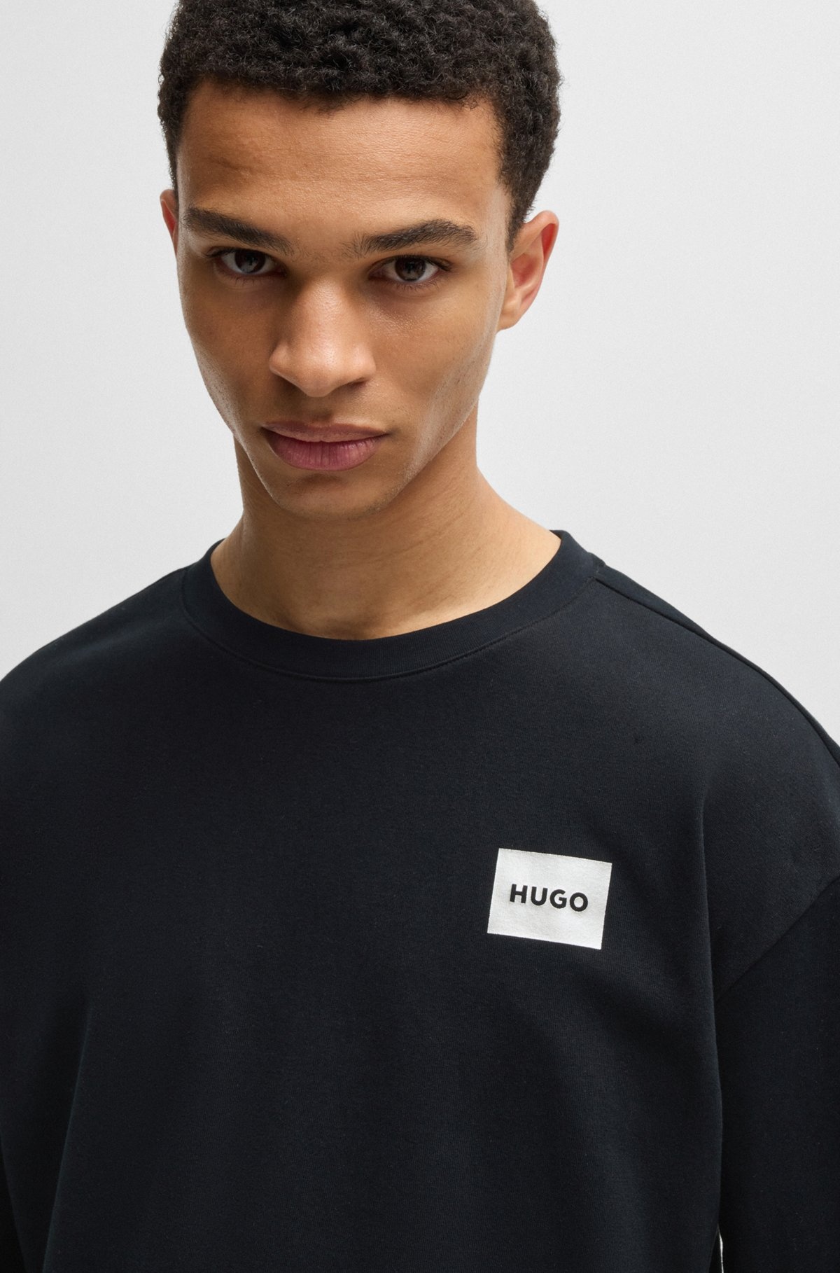 RELAXED-FIT SWEATSHIRT WITH METALLIC LOGO LABEL - 5