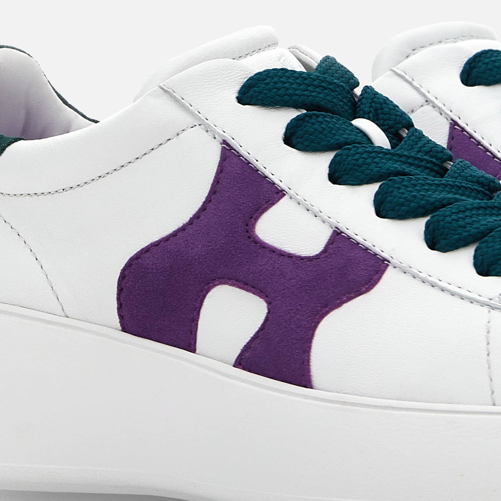 HOGAN Sneakers Hogan Rebel White Green Violet REVERSIBLE