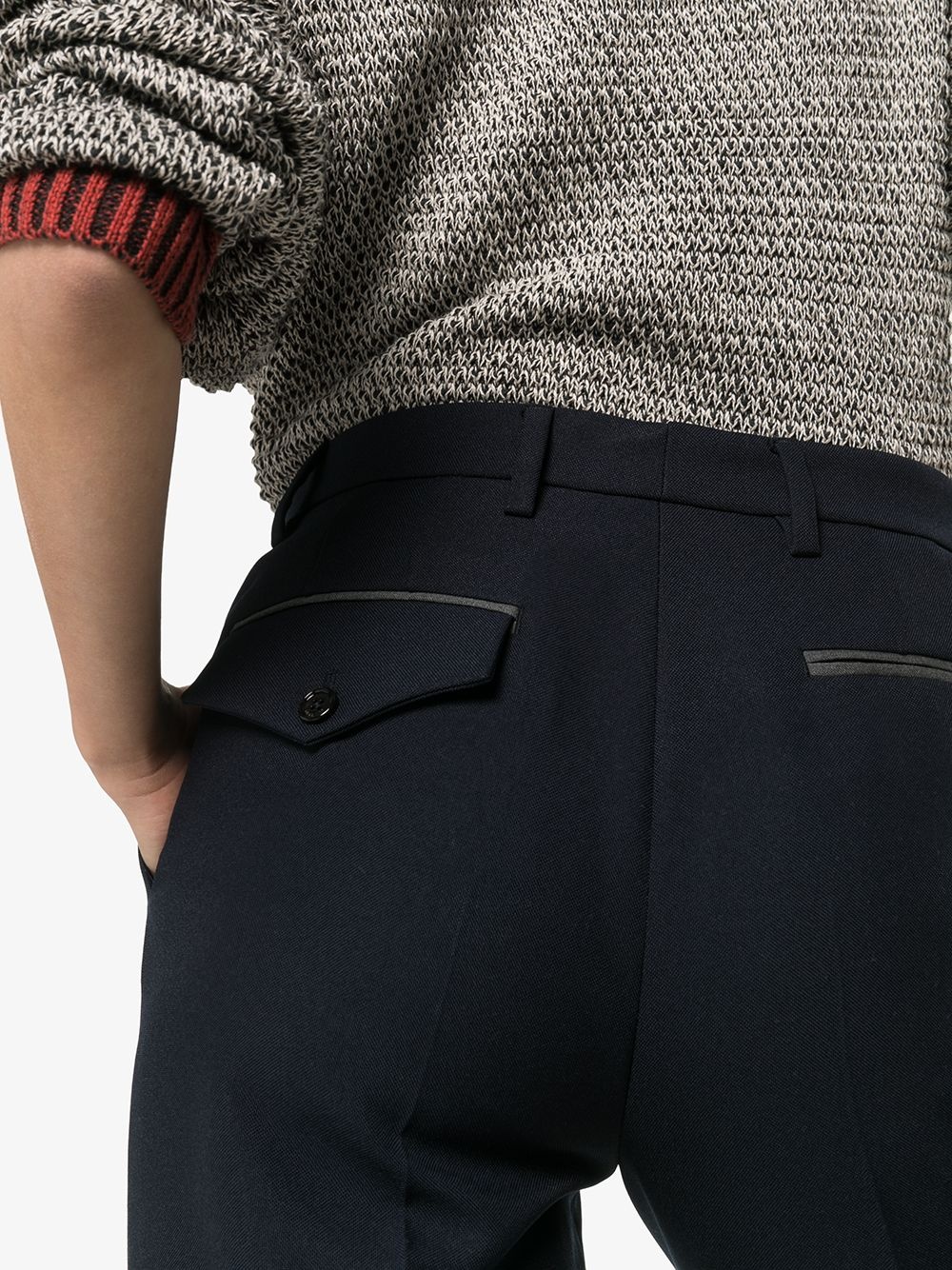 Venice slim-fit tailored trousers - 5