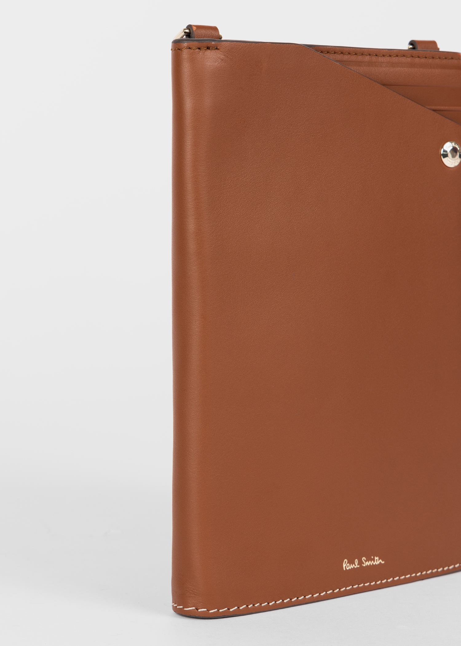 Tan Leather Cross-Body Bag - 5