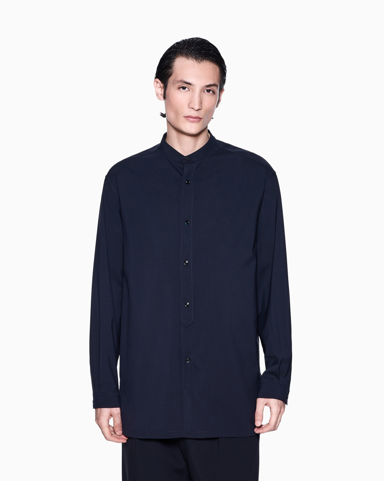 SHIRT JACKET IN PURE VIRGIN WOOL CANVAS - 4