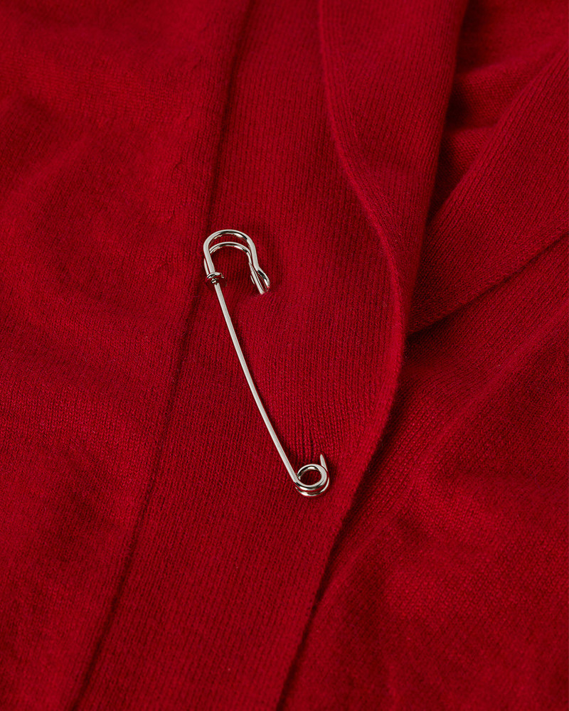 Crathie Red Shawl Cashmere Cardigan 6