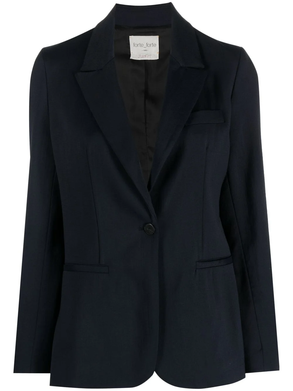 single-breasted classic-lapel blazer - 1