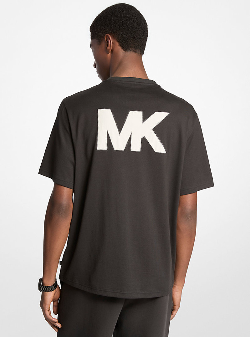 MICHAEL KORS Logo Appliqué Cotton T-Shirt outlook
