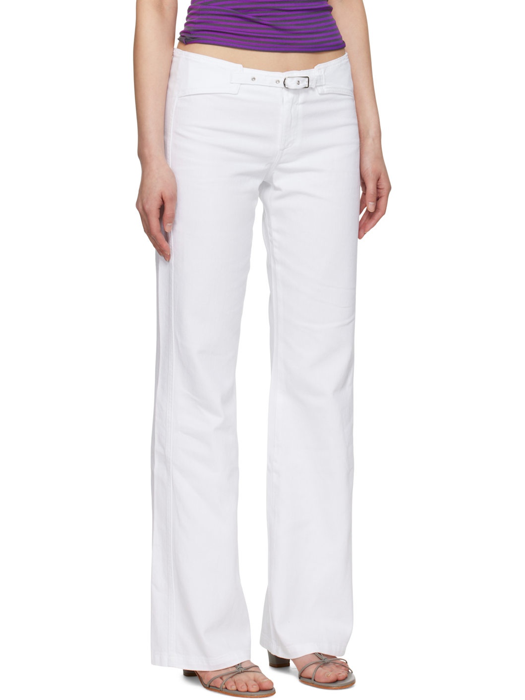 SSENSE Exclusive White Nicole Denim Trousers - 2
