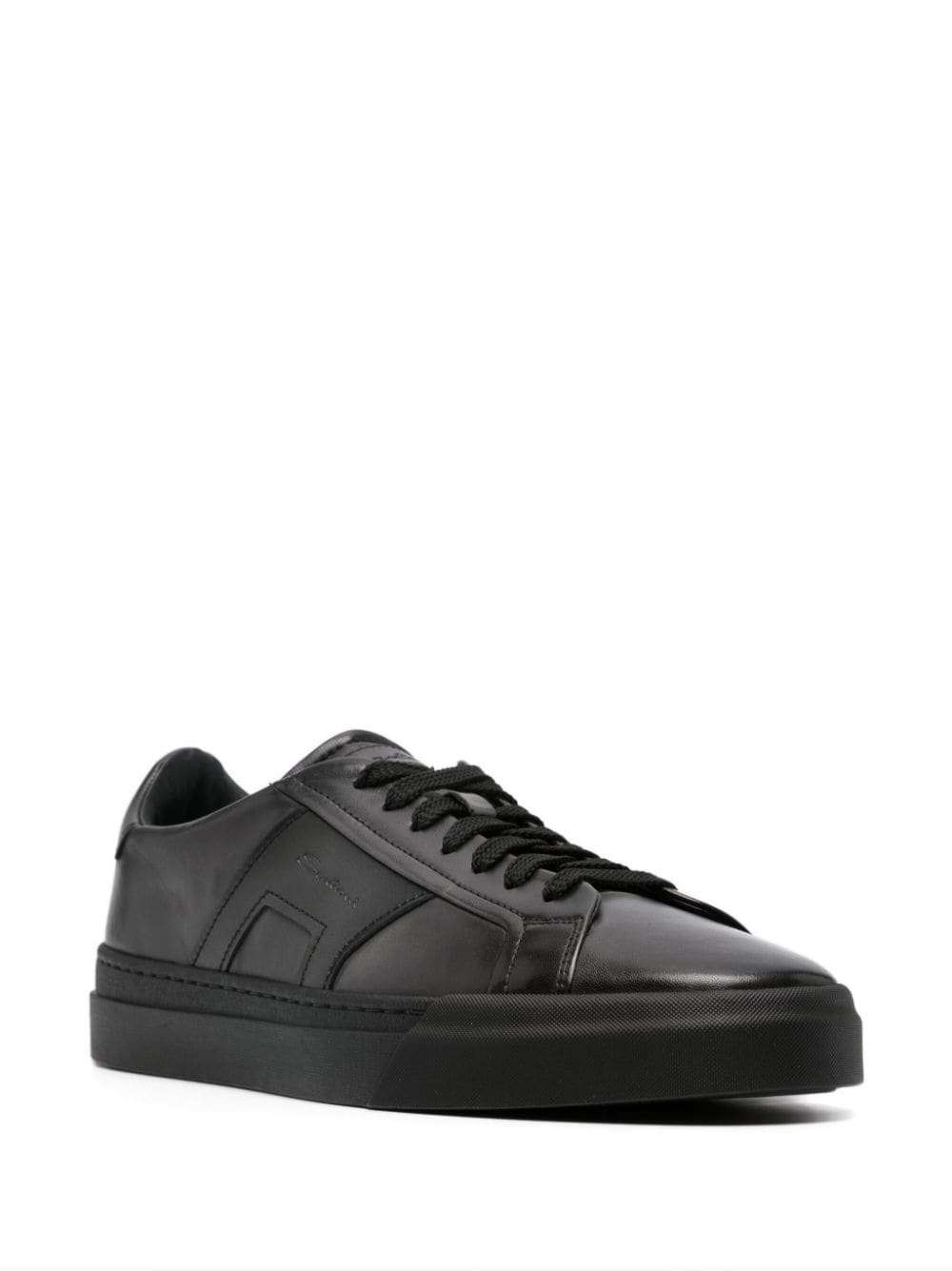leather low-top sneakers - 4
