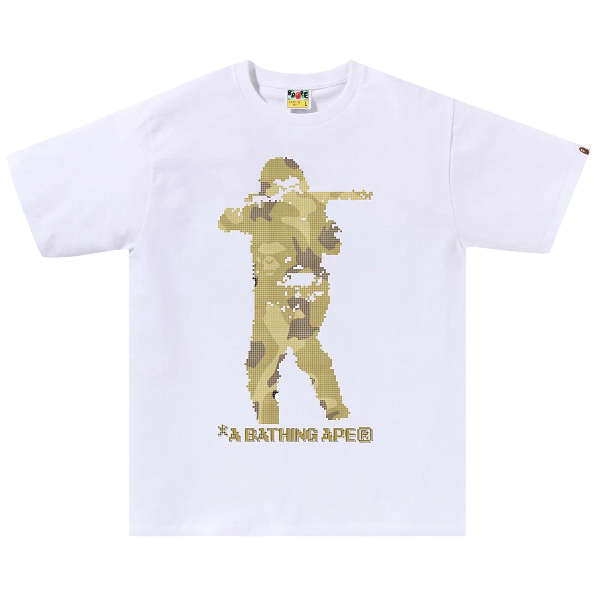 BAPE Bitmap Soldier Tee 'White' - 1