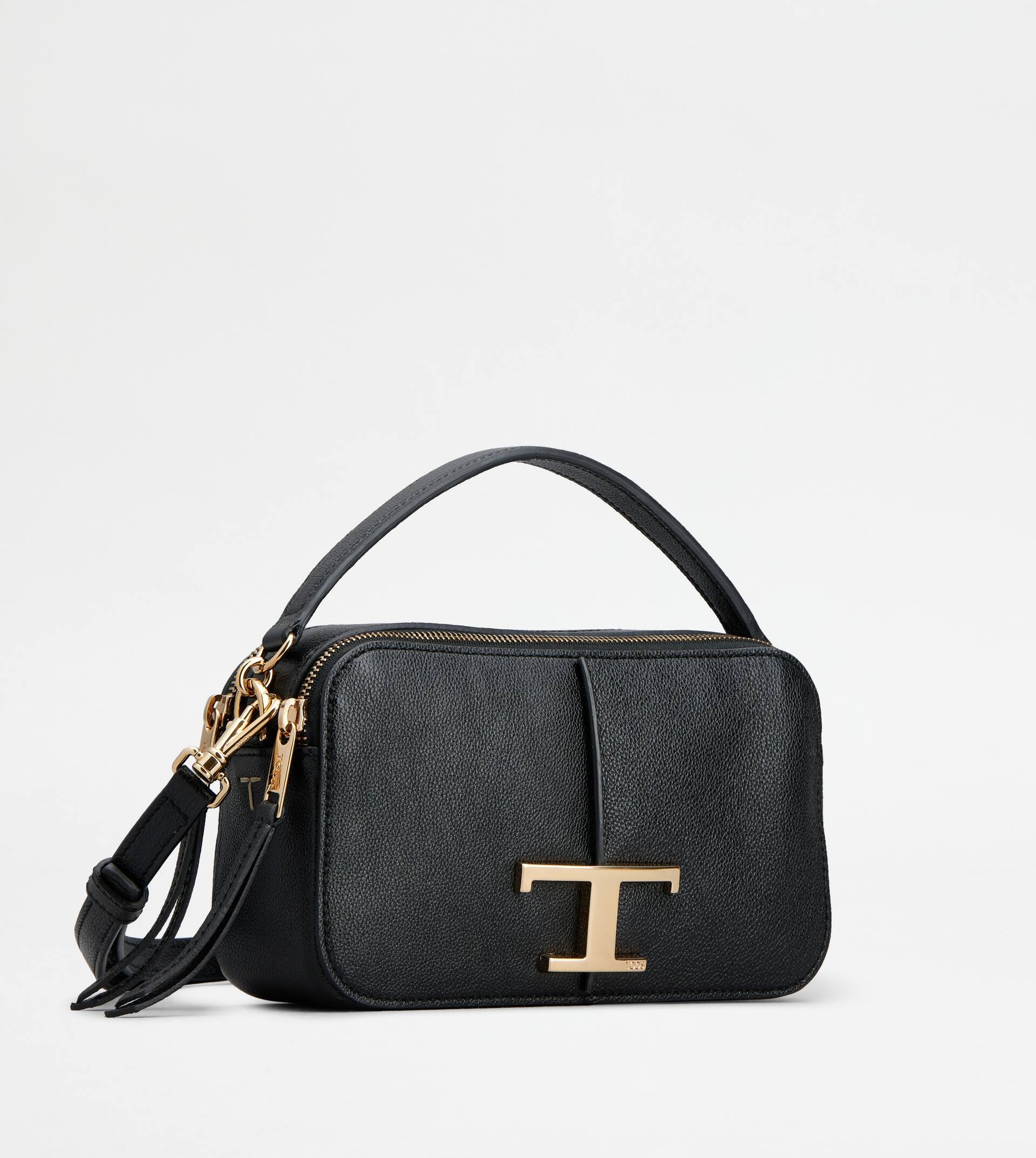 T TIMELESS CAMERA BAG IN LEATHER MINI - BLACK - 2