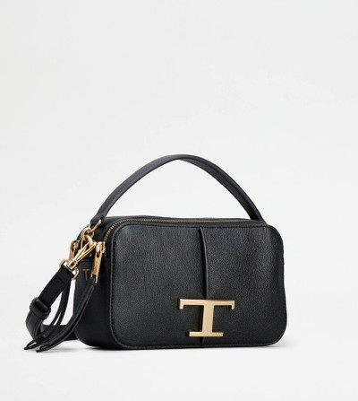 Tod's T TIMELESS CAMERA BAG IN LEATHER MINI - BLACK outlook