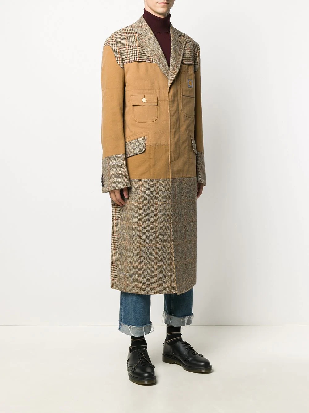 panelled coat - 3