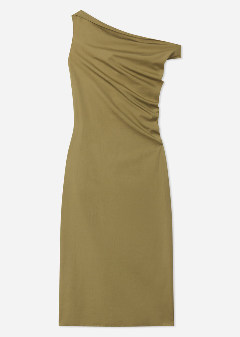 Draped Back Dress in Cotton 1