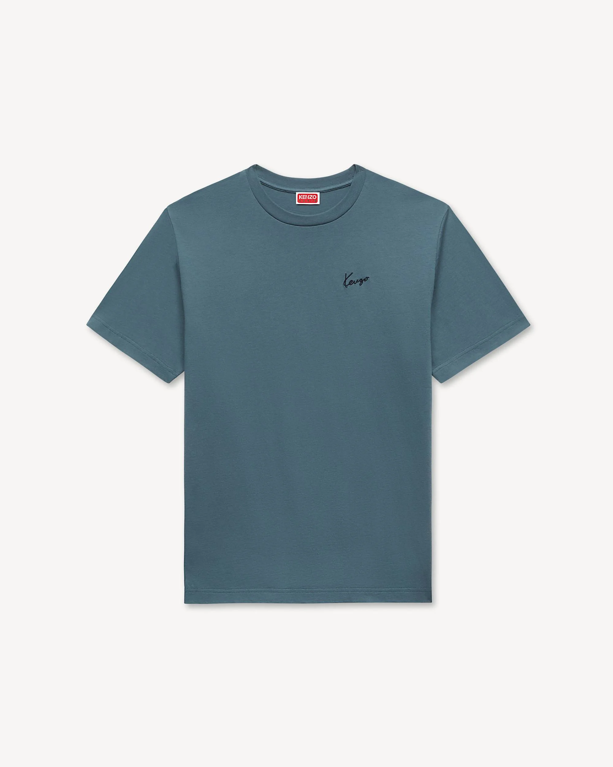 'KENZO Signature' embroidered T-shirt in cotton - 1