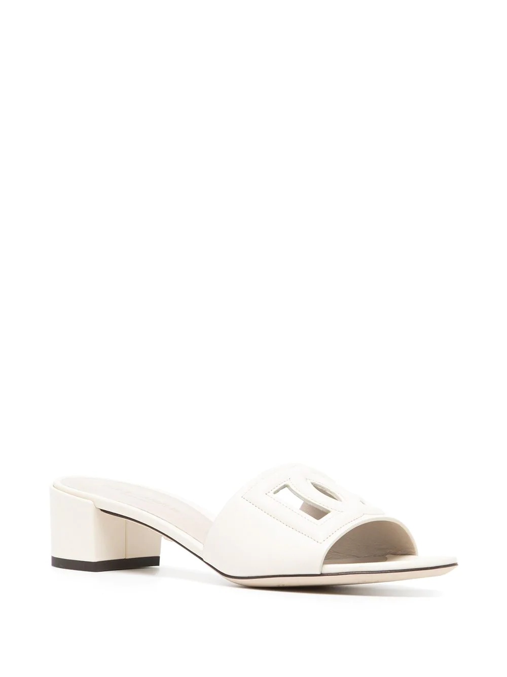 logo-patch open-toe sandals - 2