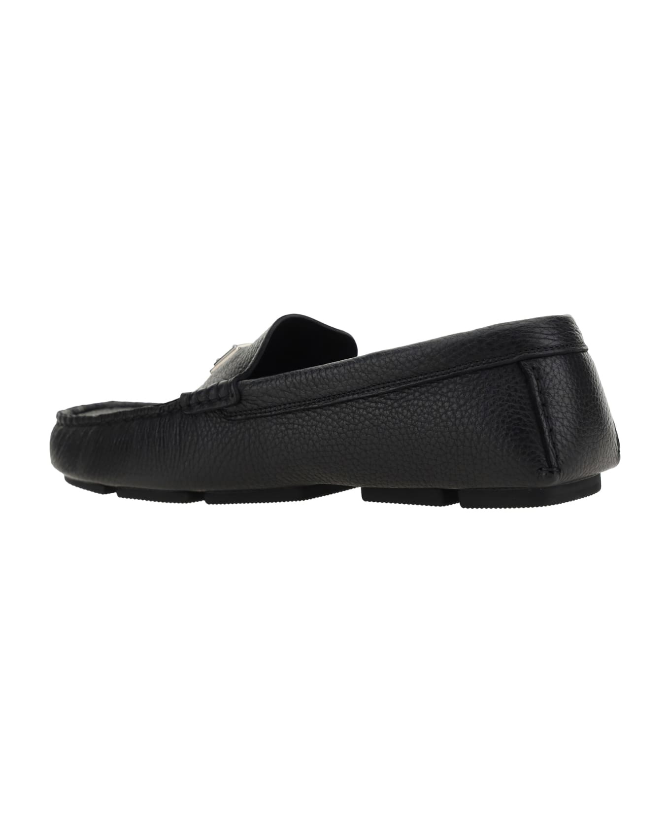 Logo Detail Leather Loafers - 3