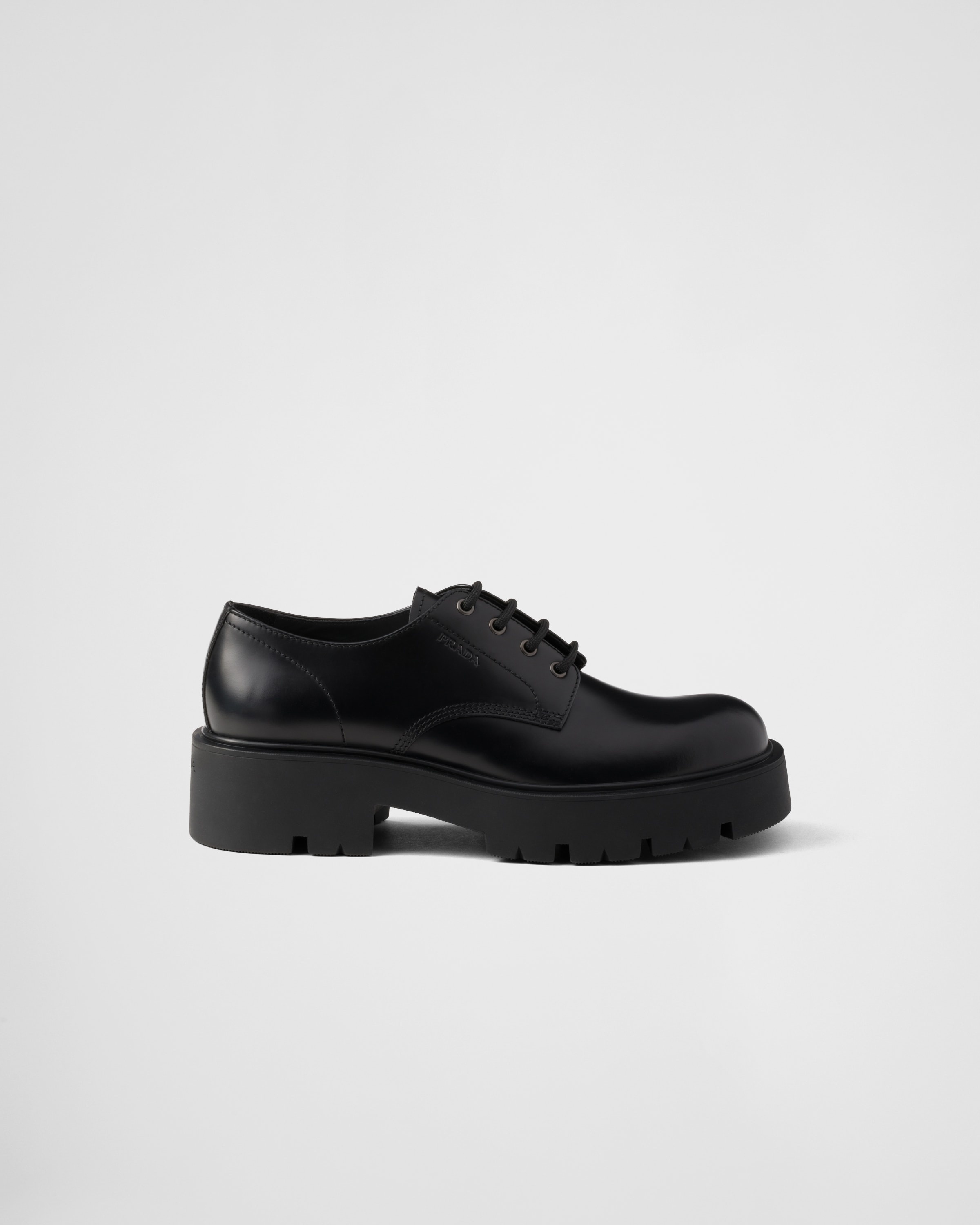 Brushed leather derby shoes - 2