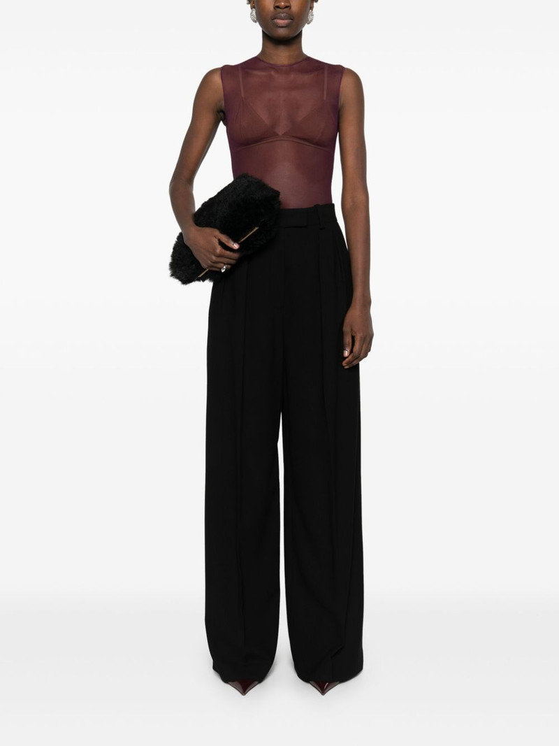ALEX PERRY crew-neck mesh bodysuit outlook