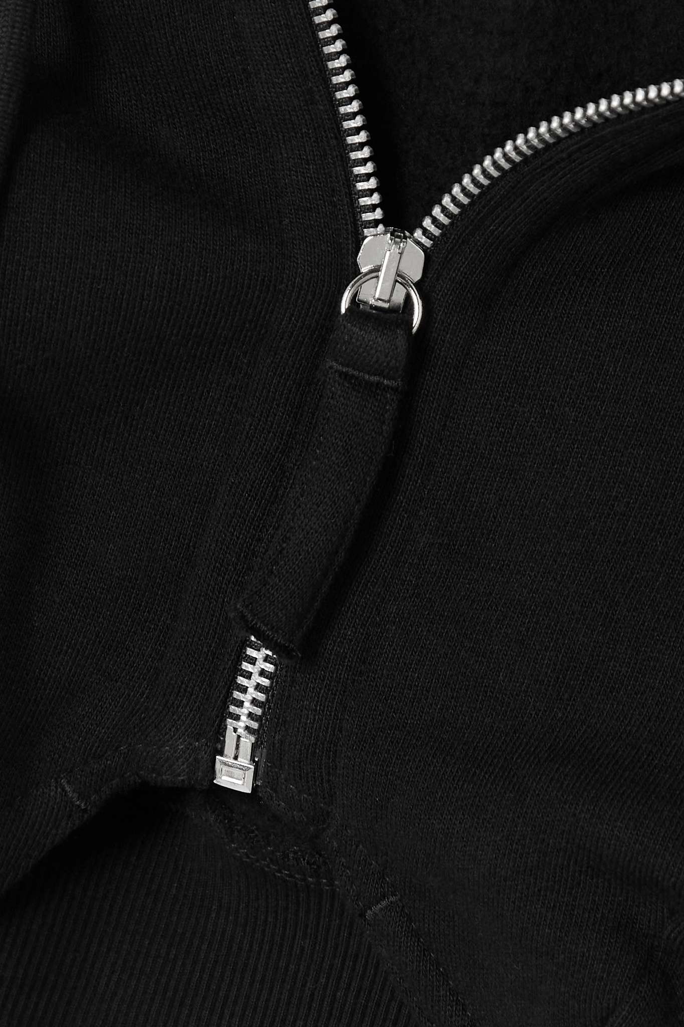 Cropped cotton-jersey hoodie - 4