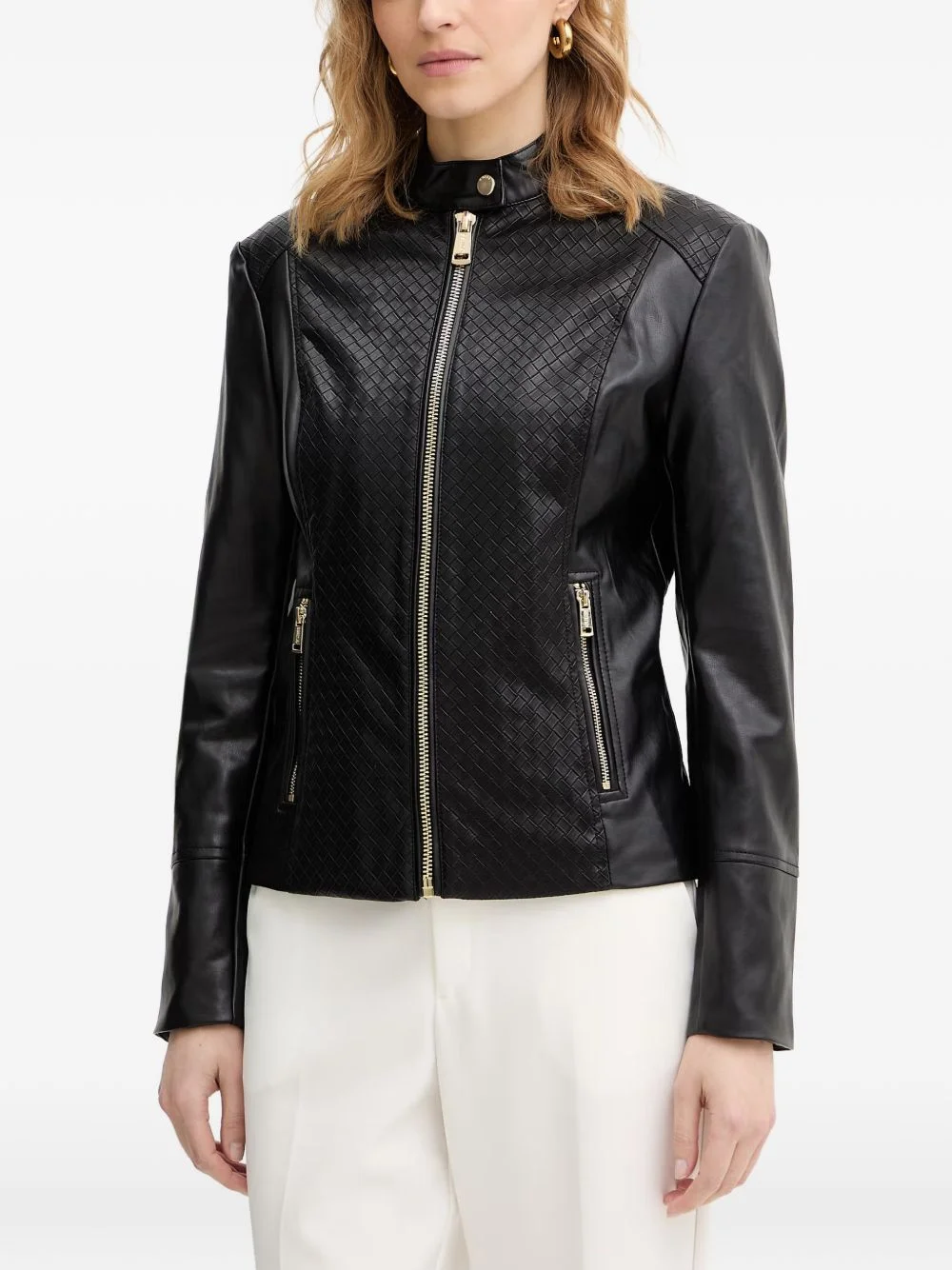 woven-panel jacket - 1