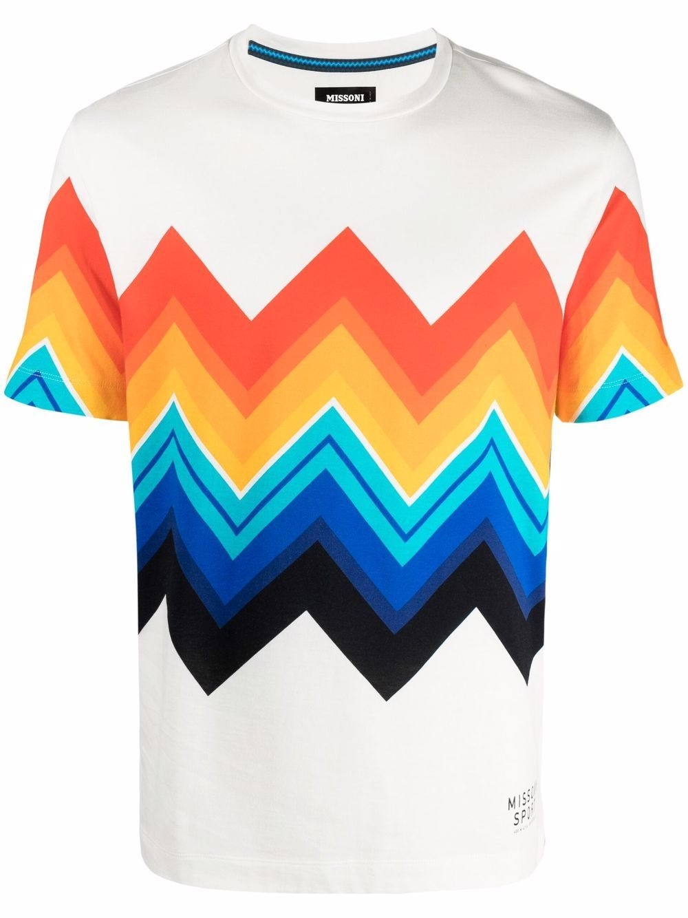 zigzag-print T-shirt - 1