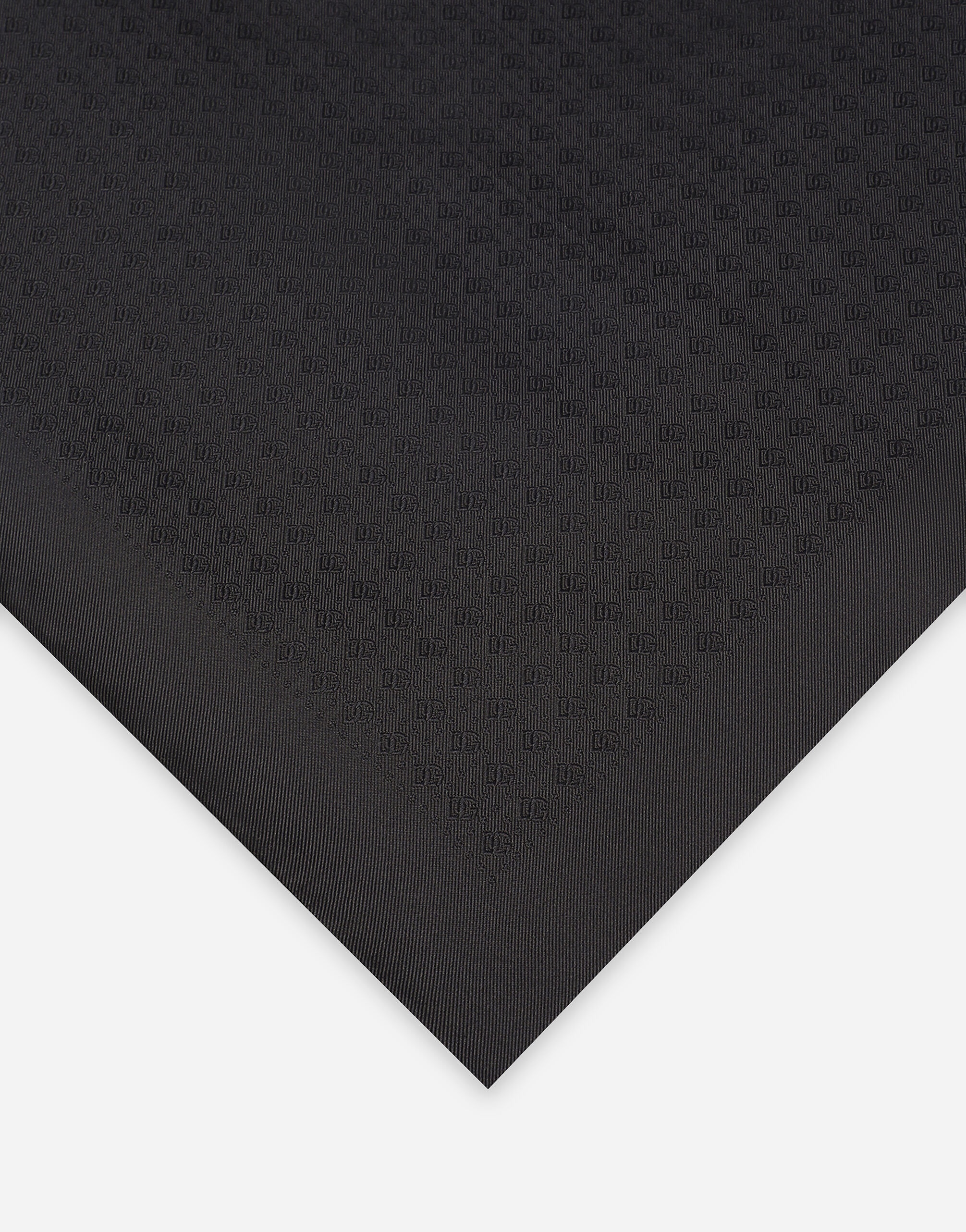 Silk jacquard pocket square with DG logo - 2