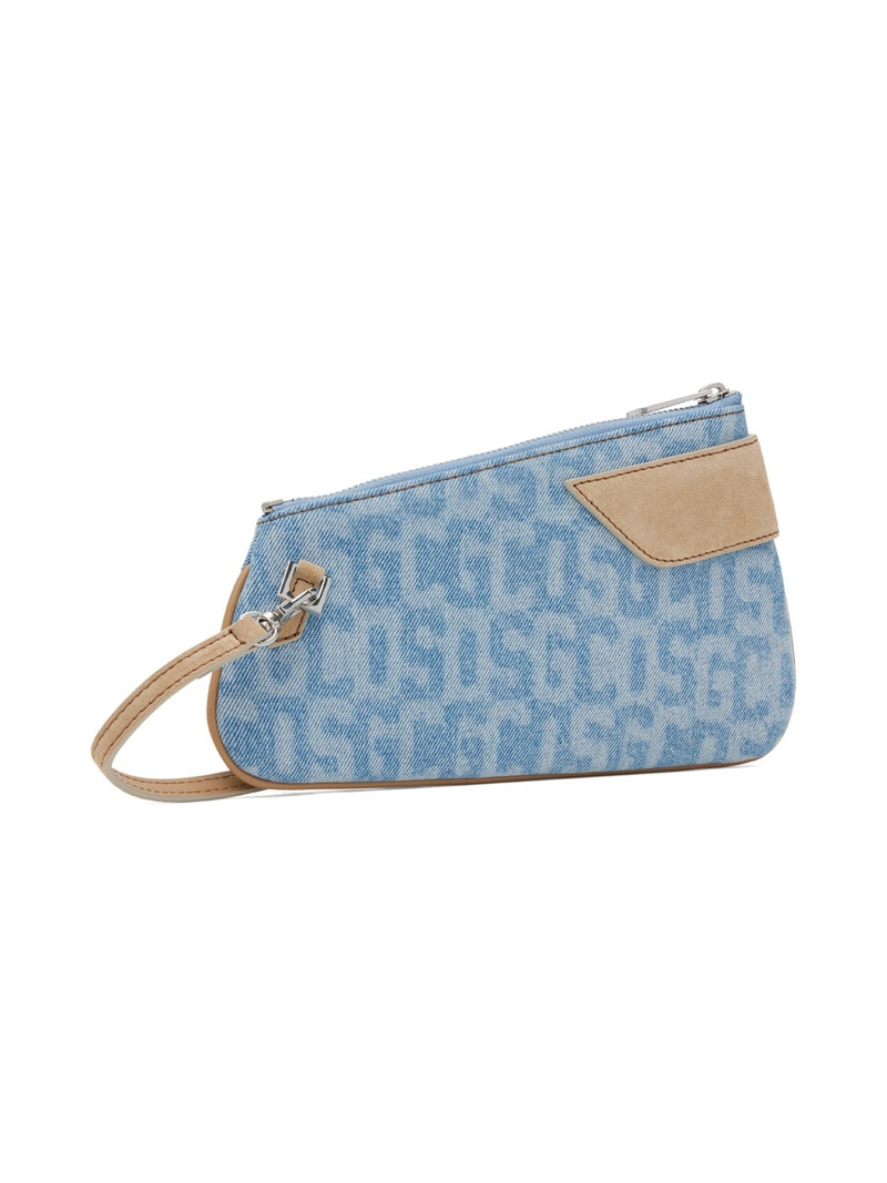 Blue Comma Notte Monogram Denim Shoulder Bag 3