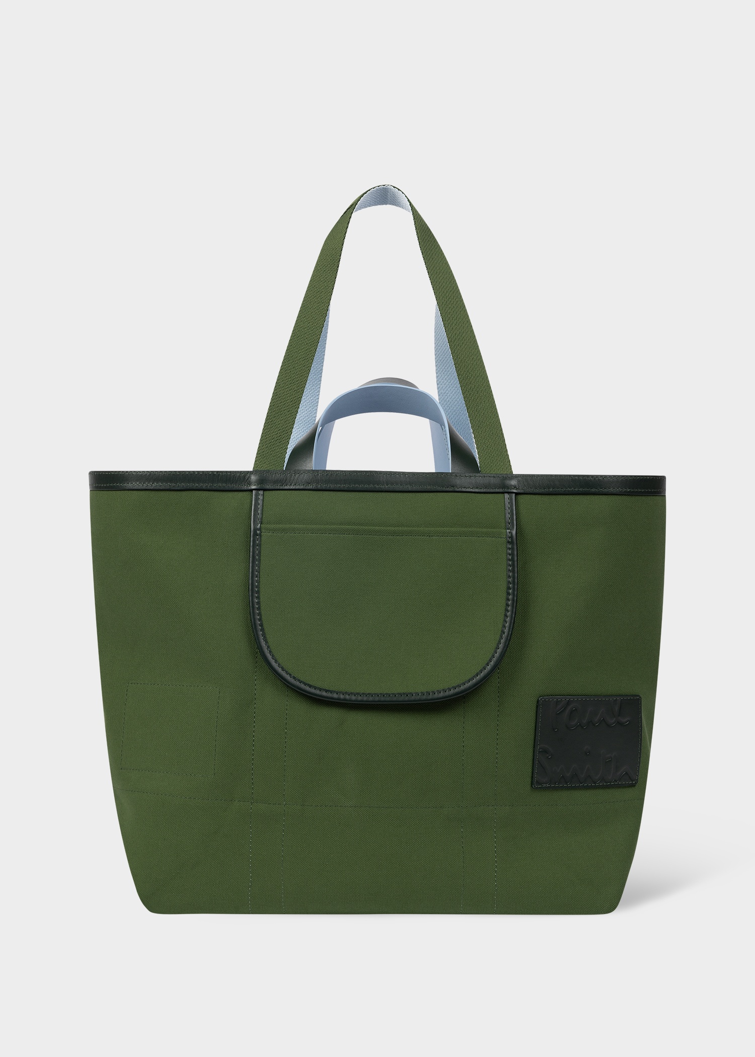 Sky Blue Canvas Reversible Tote Bag - 2