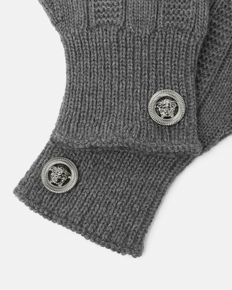 VERSACE Medusa Ribbed Knit Gloves outlook