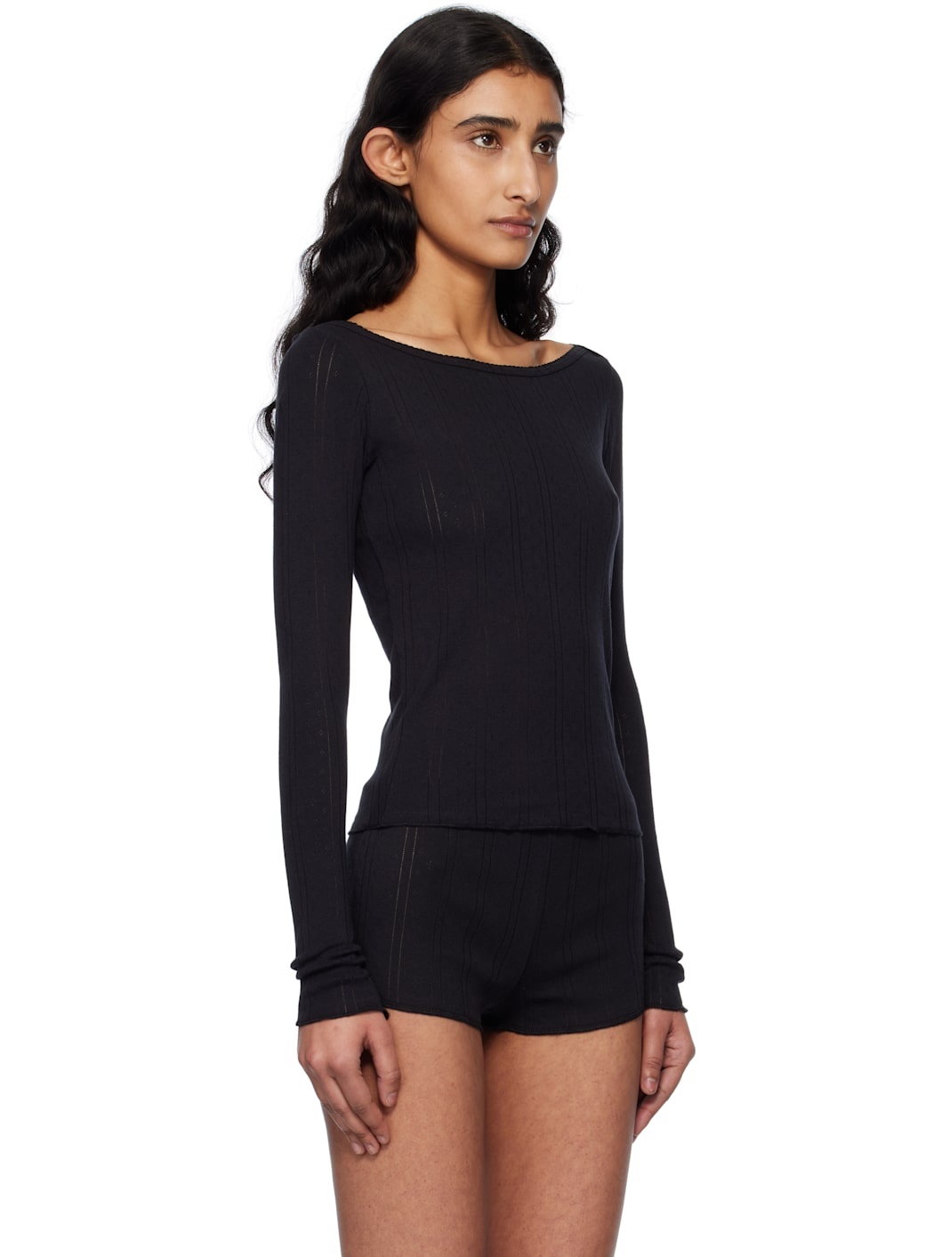 Black 'The Bateau' T-shirt - 2