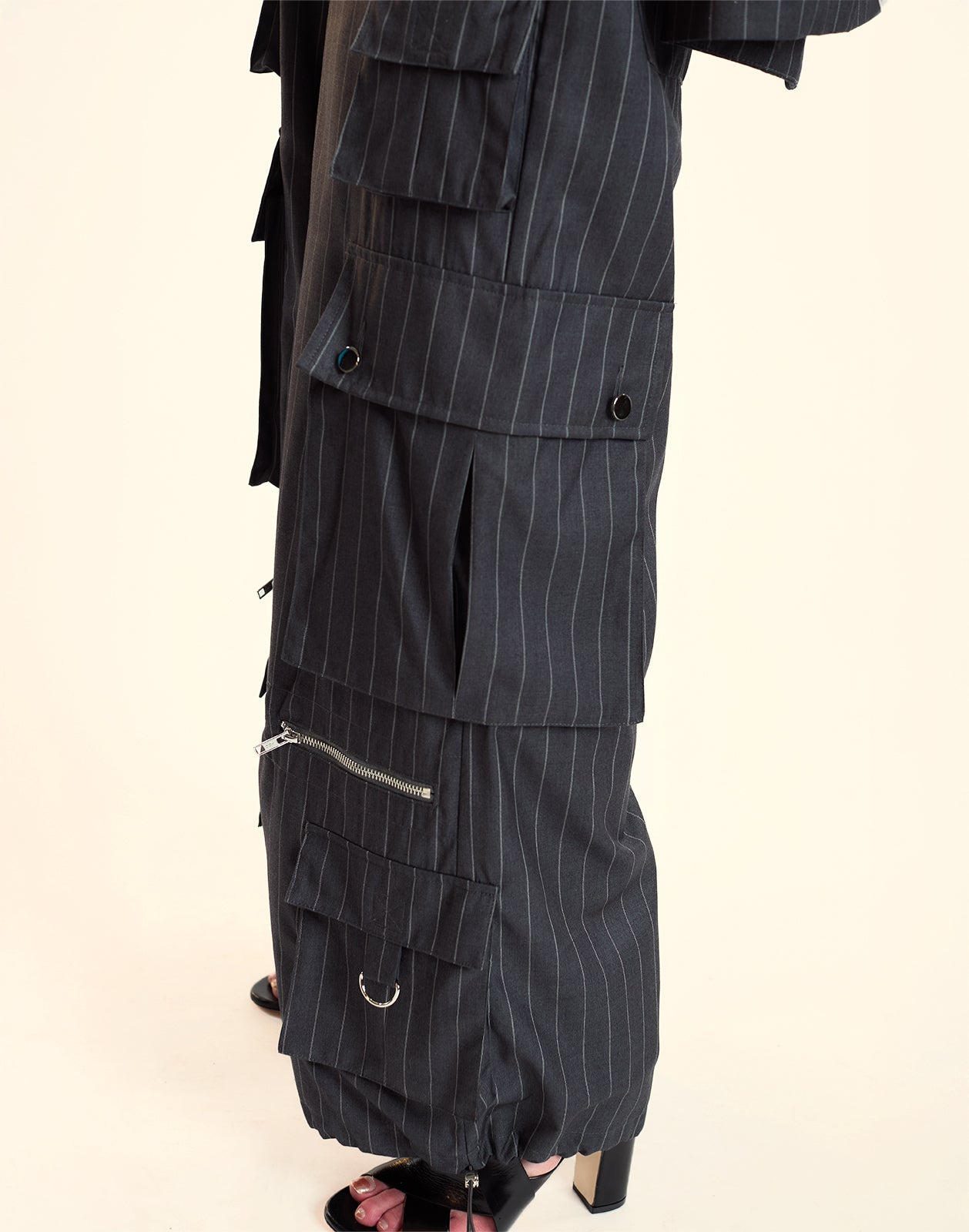 Pinstripe Cargo Pants - 6
