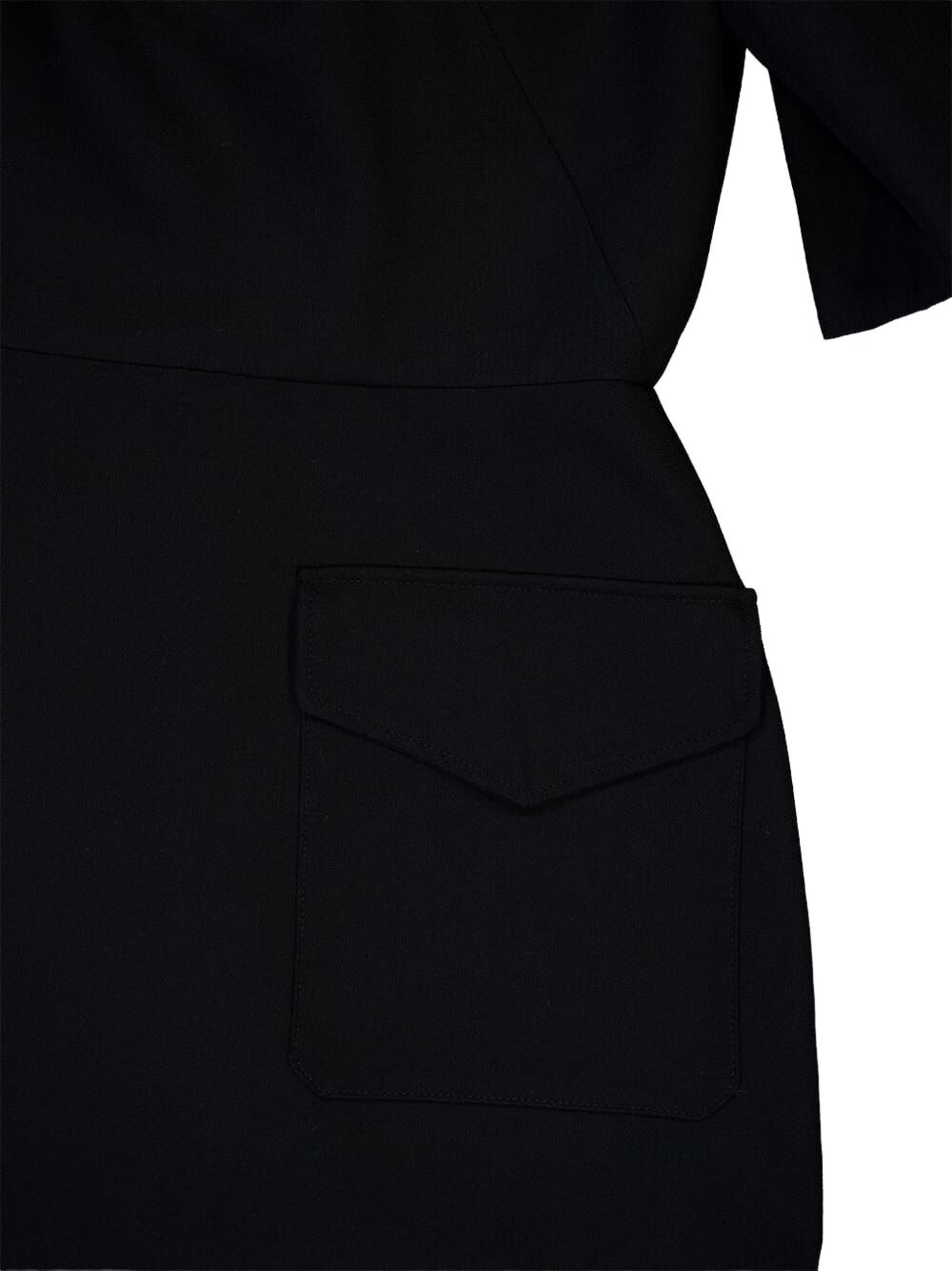 button-fastening pocket mini dress - 4