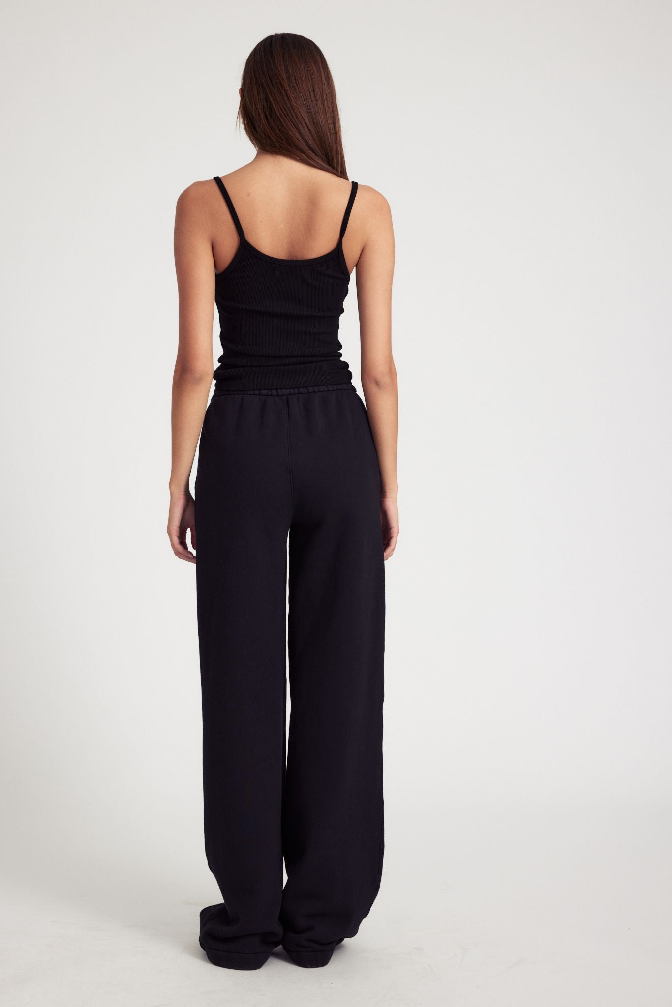 BLACK COTTON BAGGY SWEATPANTS - 4