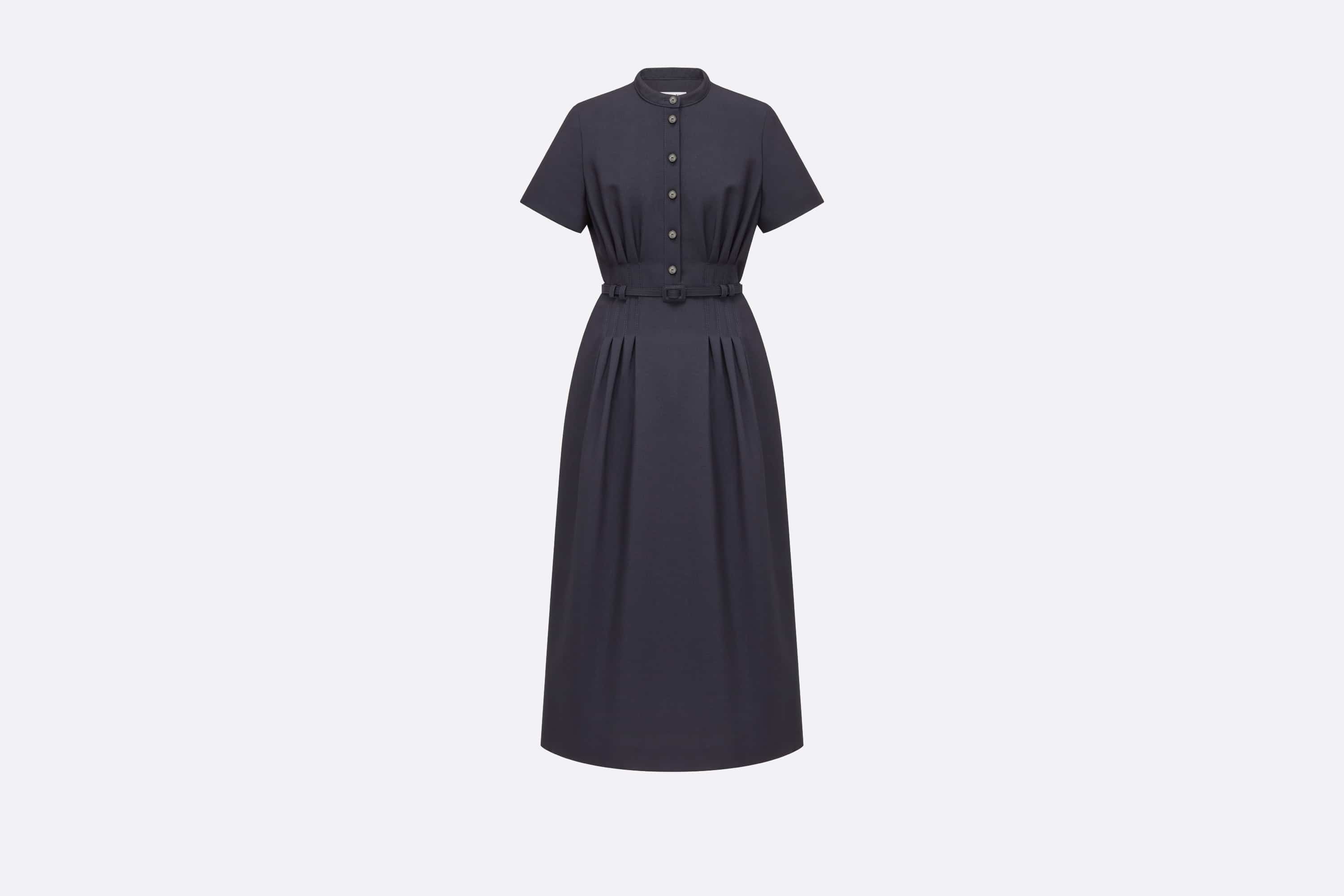 Belted Mid-Length Dress - 1