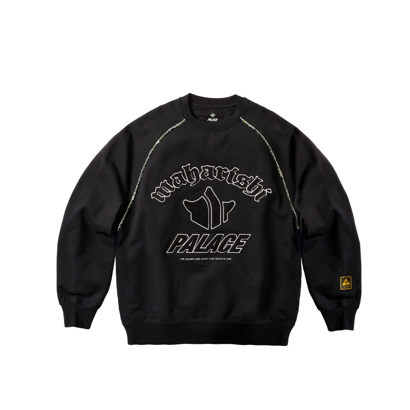PALACE MAHARISHI TEMPLE CREW BLACK - 1