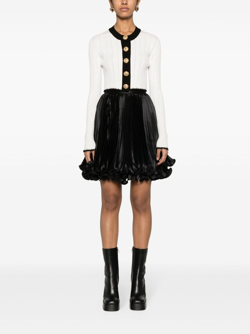 Balmain pleated satin mini skirt outlook
