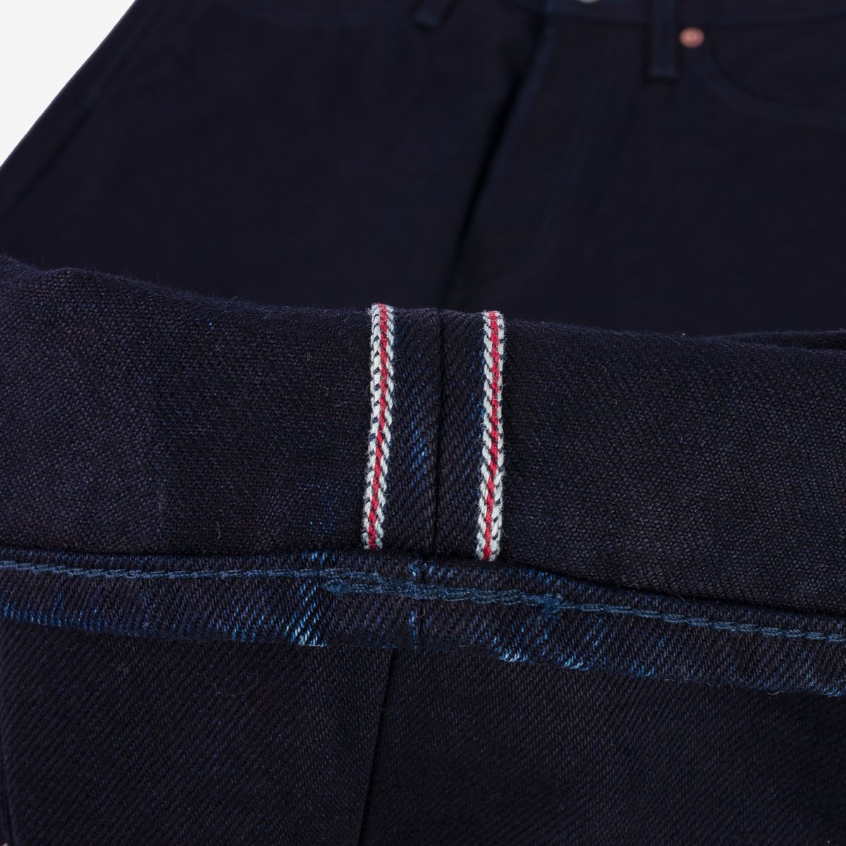 IH-888S-14ii 14oz Selvedge Denim Mid/High Rise Tapered Cut Jeans - Indigo/Indigo - 13
