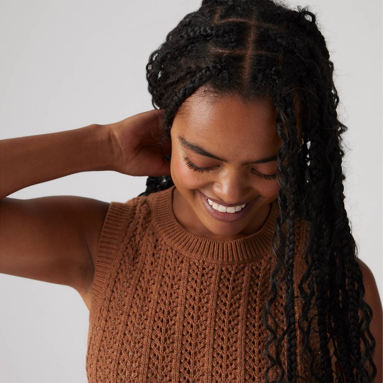 SUNRISE COTTON LINEN CROCHET TANK TOP - 4